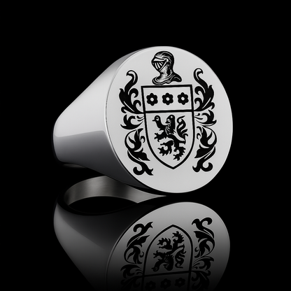 Chevalières à blason argent